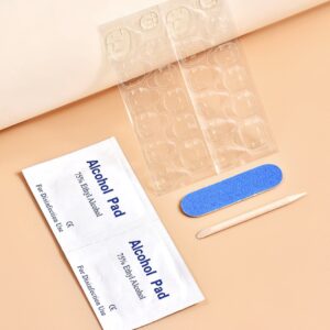 4-Piece Nail Manicure Tool Kit + 24 Glue Stickers